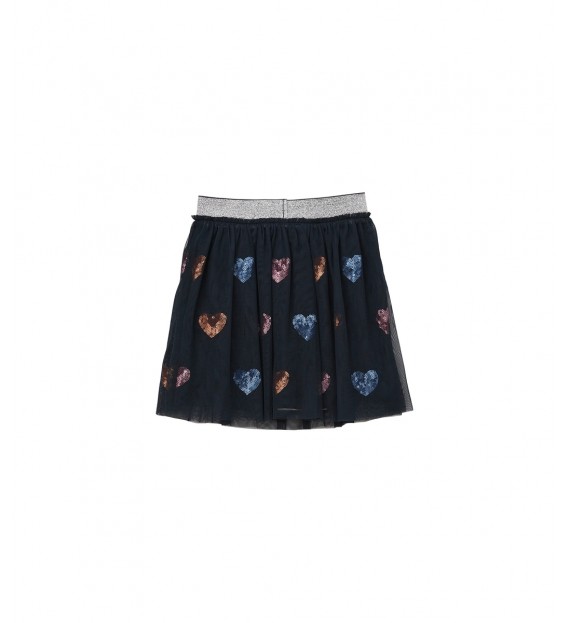 Skirt with sequins and glitter effect
